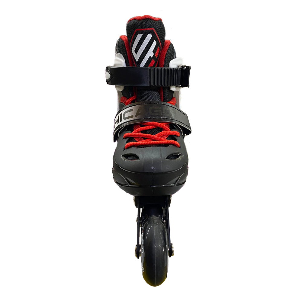 Patines Ajustables Chicago Lollipop Negro Rojo