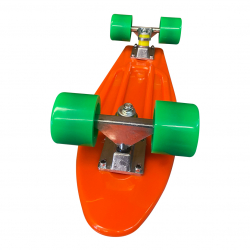 Patineta California Orange And Green Wheels