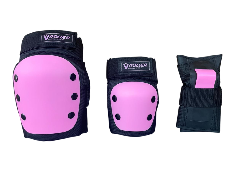 Tripack De Protecciones V Roller Reforzado Black/Pink