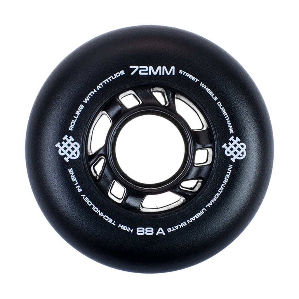 Ruedas IUS Negro 72mm (pack 8)