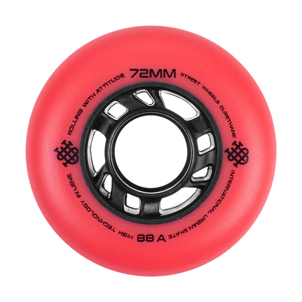 Ruedas IUS Bermellón 72mm (pack 8)