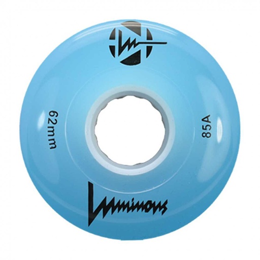 [LUWL-QLU6285-BL-WH] Ruedas Luminous Quads Blue 62mm (4-Pack)