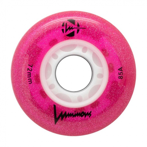 [LUWL-LU72-GL-PK] Ruedas Luminous Glitter Pink 72mm (4-Pack)