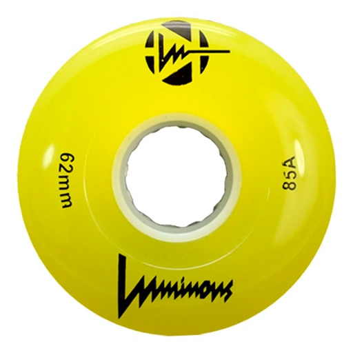 [LUWL-QLU6285-YL-WH] Ruedas Luminous Yellow 62mm (4-Pack)