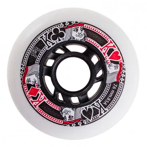 [FRWL-SK76-WH-BK] Ruedas FR Street Kings White 76mm (4 Pack)