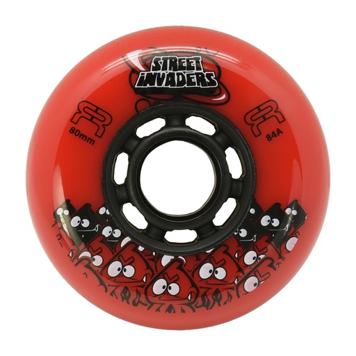 [FRWL-SI80-RD-BK] Ruedas FR Street Invaders Red 80mm (4 Pack)