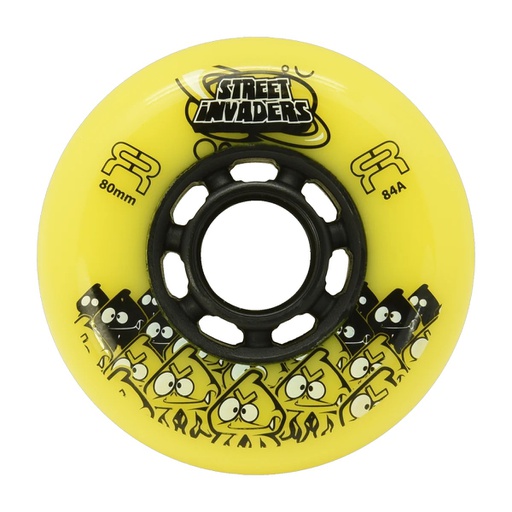 [FRWL-SI80-YE-BK] Ruedas FR Street Invaders Yellow 80mm (4 Pack)