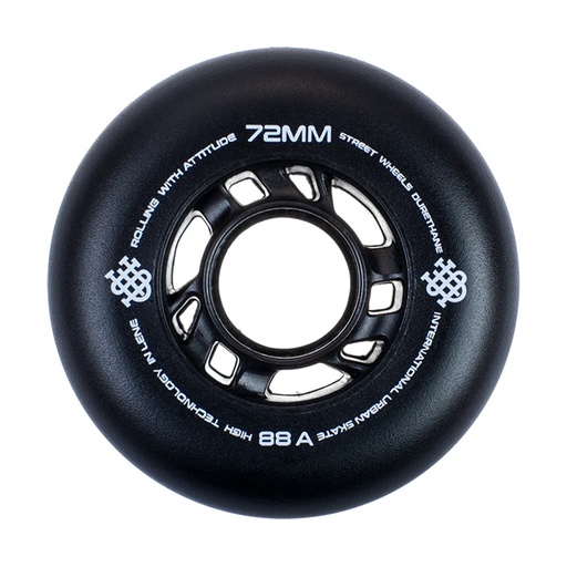 Ruedas IUS Negro 72mm (pack 8)