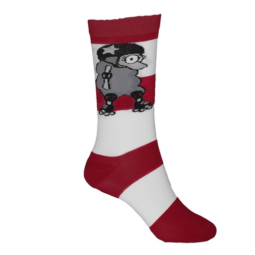 [CALOB-23] Calcetas oBeja Roller Stripes White/Red