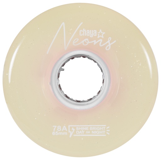 [810703] Ruedas Chaya Led Neon White 65mm (4-Pack)