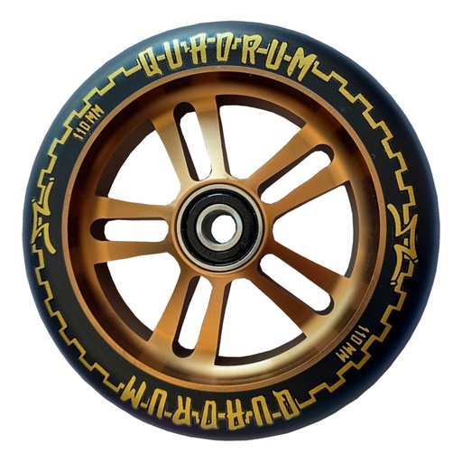 [GLD/110] Rueda Para Scooter AO Quadrum Wheel Gold/Black 110mm